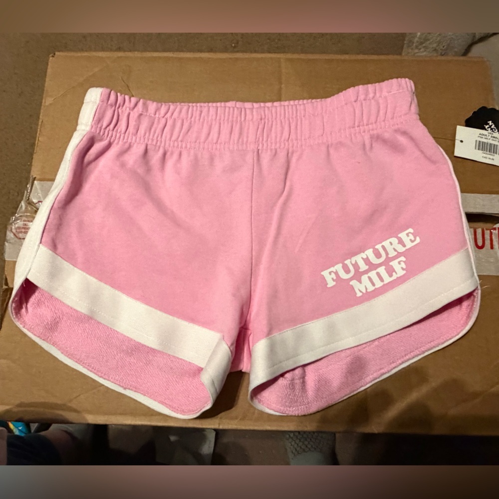 Trendy Pink and White Athletic Shorts